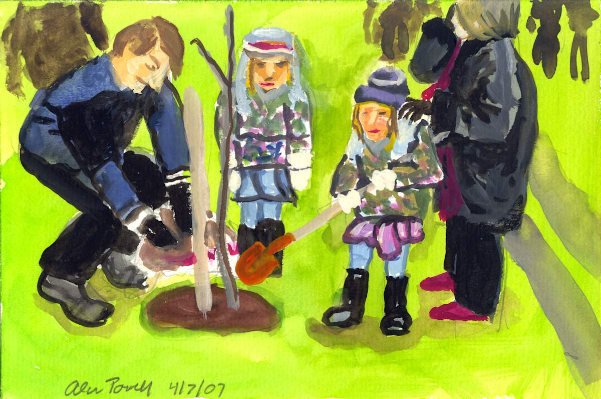 April 7 2007; Planting a Memorial Tree by Alan Powell, Image 1.