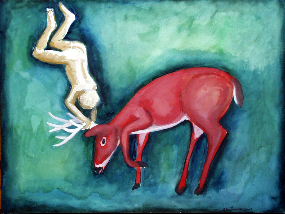 Deer Handstand by Alan Powell 