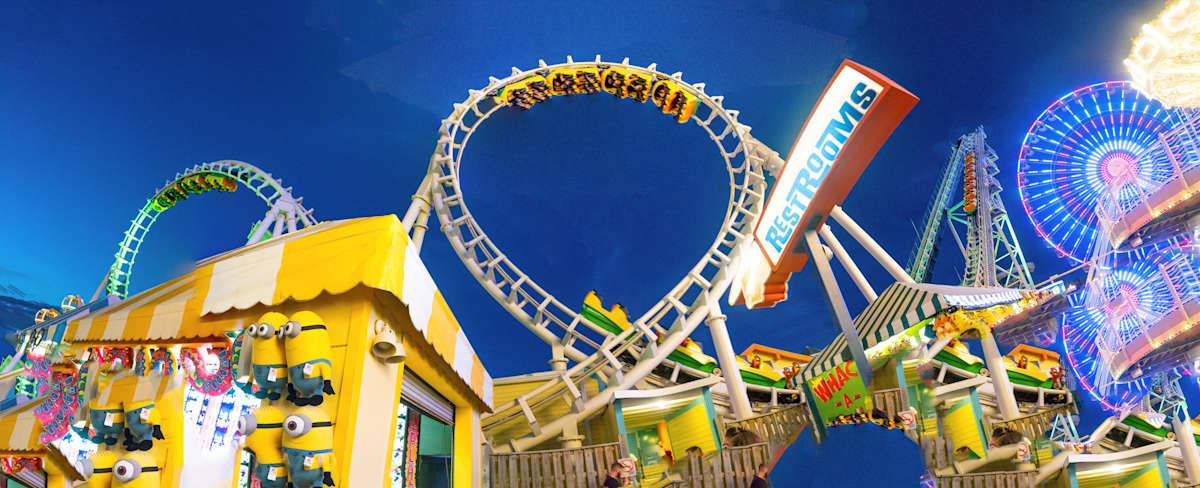 Roller Coaster at Night by Alan Powell, Image 1.