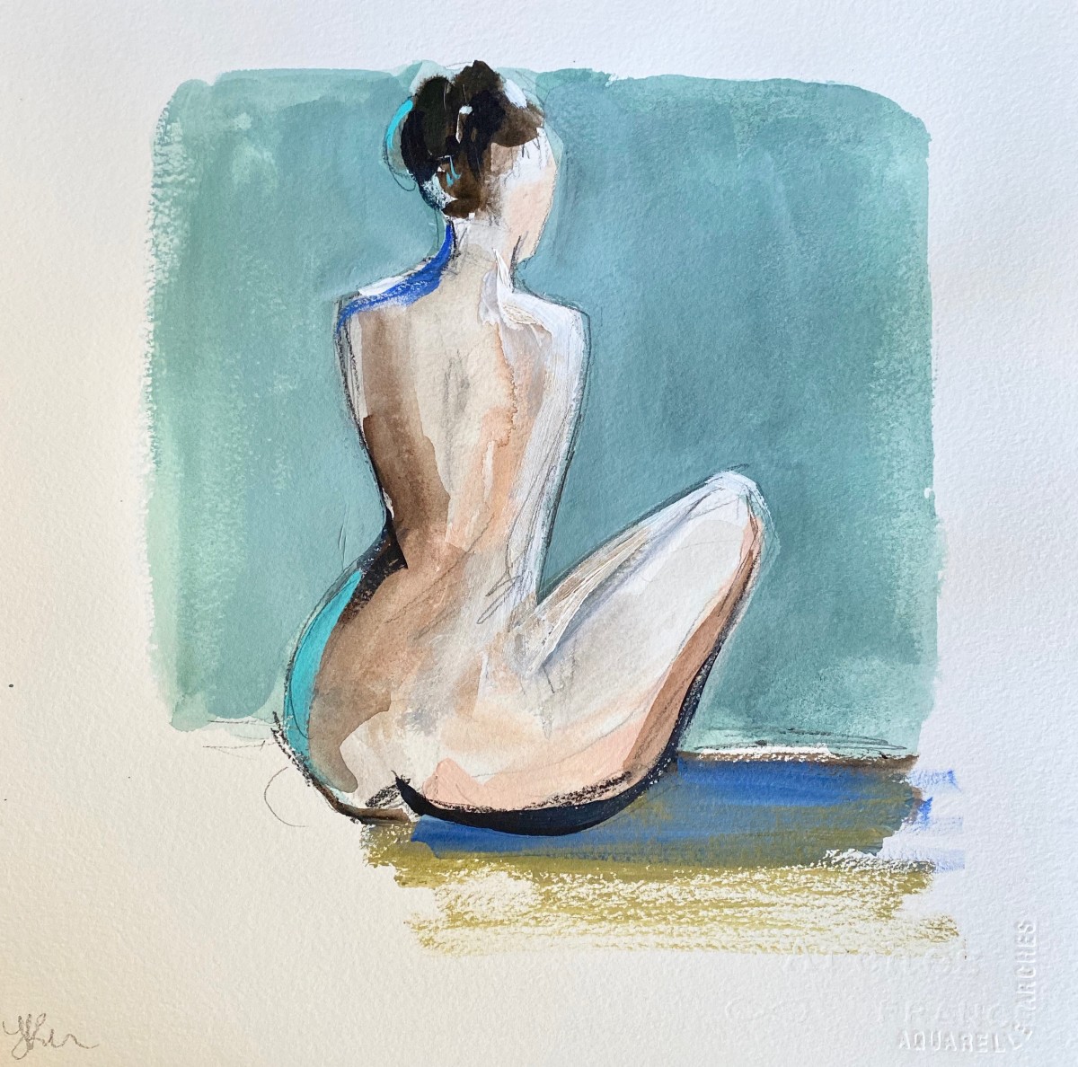 Ultramarine & Teal II by Lauren Bolshakov 