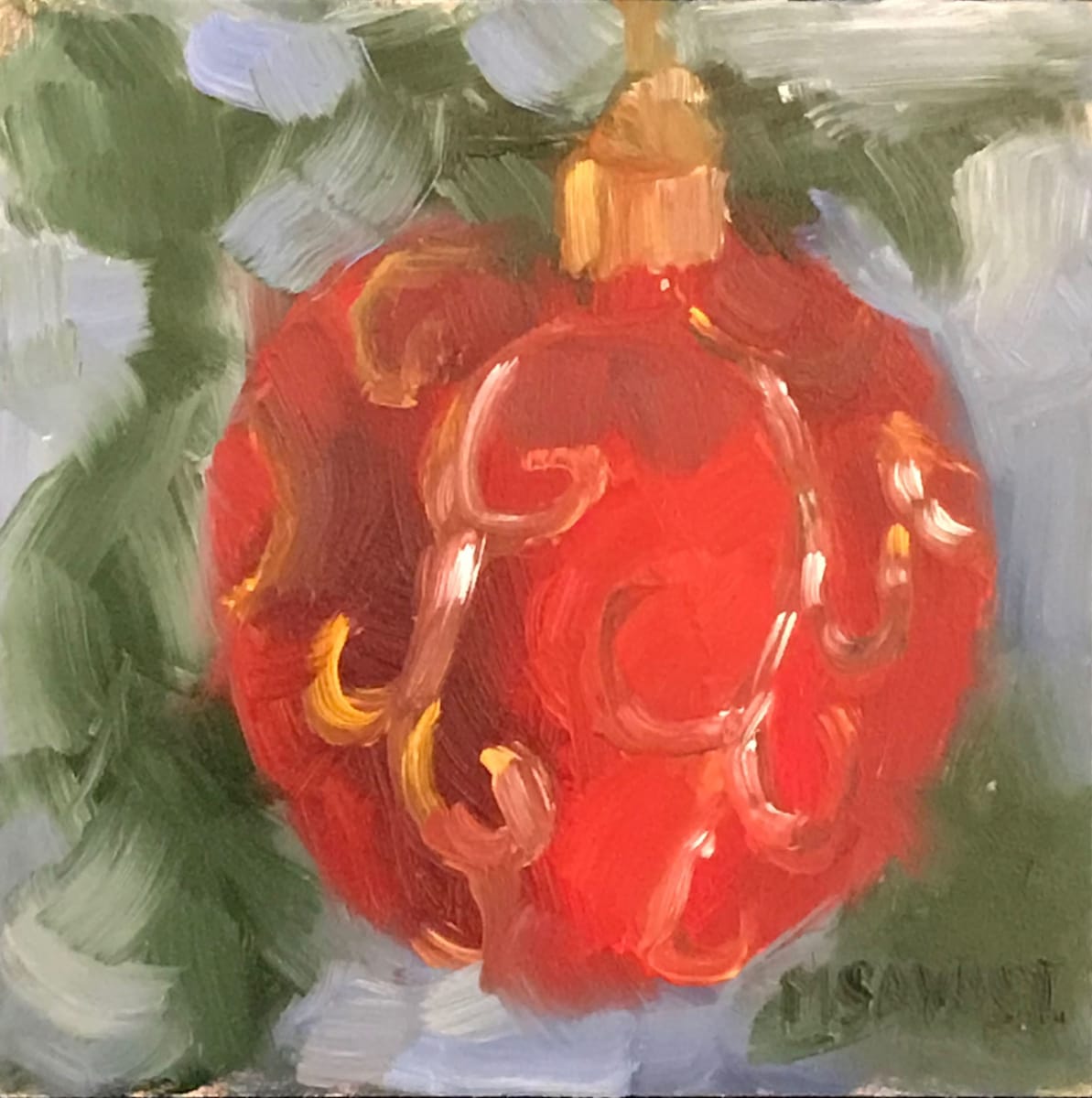 Red Ornament by Michelle Savas Thompson 