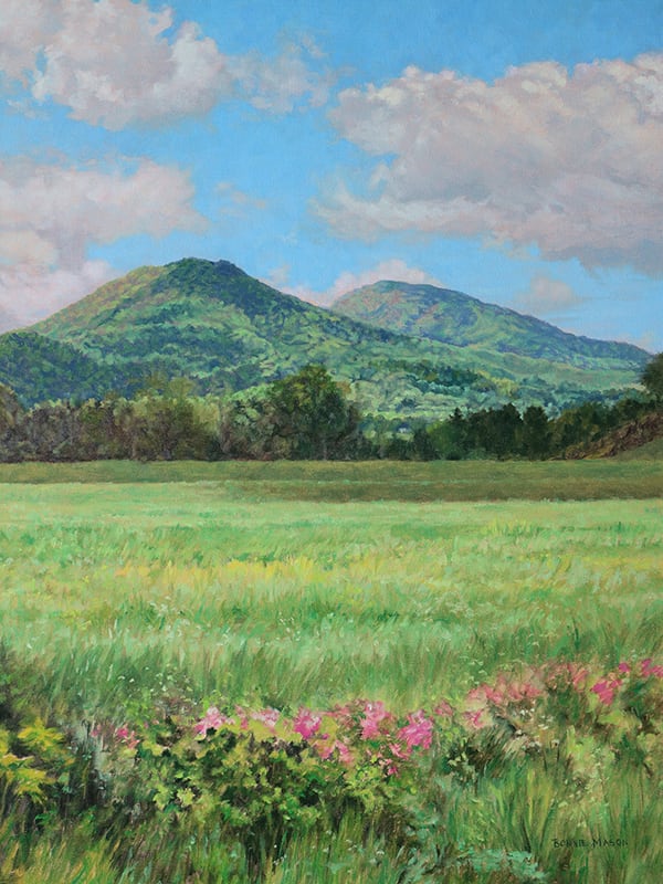 House Mountain in Spring by Bonnie Mason  Image: House Mountain in Spring, Rockbridge County VA