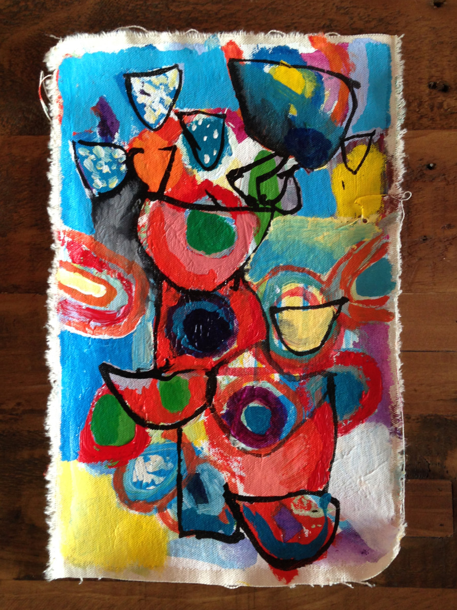 Untitled (un-stretched canvas) by Liz Foster  