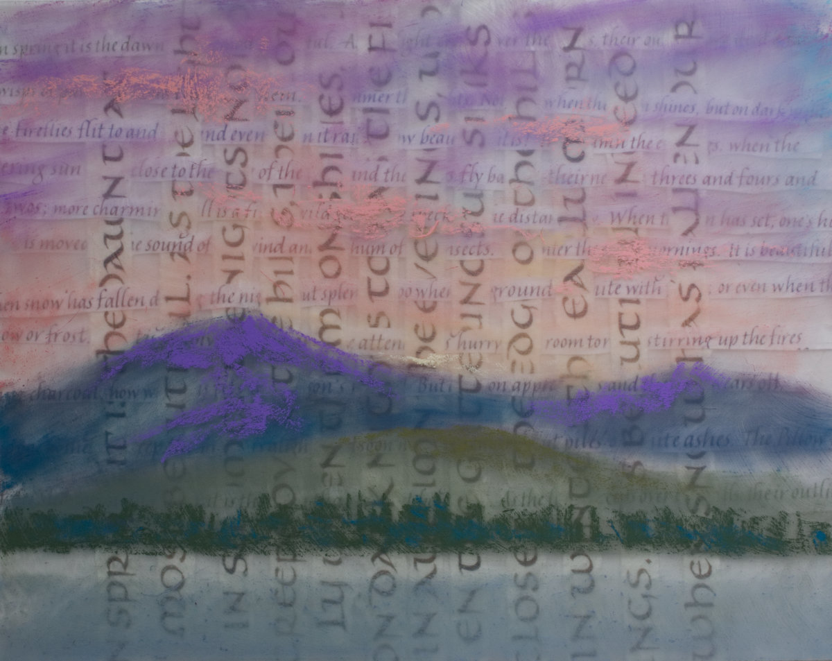 Woven Letters with Painting by Brenna O'Toole 