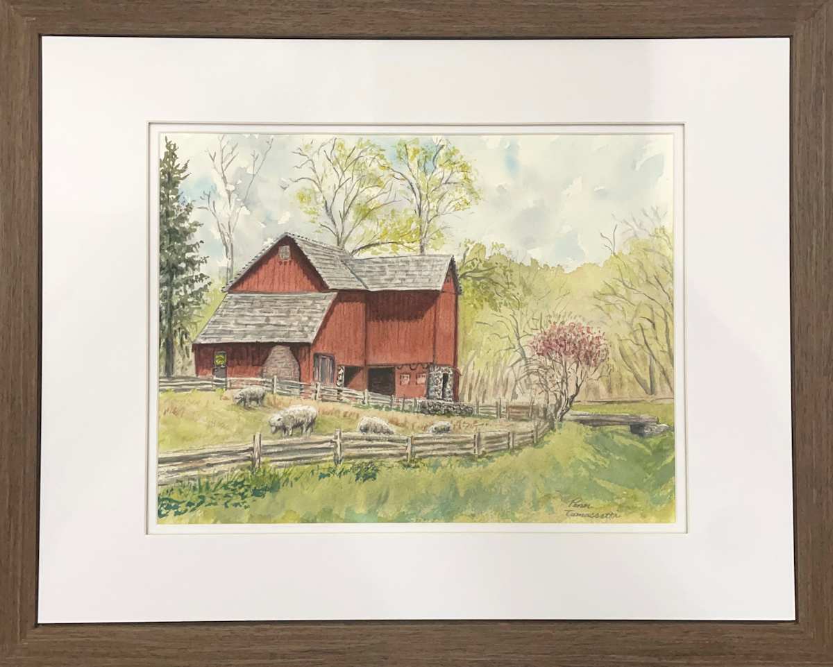 Spring at Greenbank Mills & Philips Farm by Penn Tomassetti  Image: Greenbank Mills & Philips Farm plein air painting, April 12, 2025