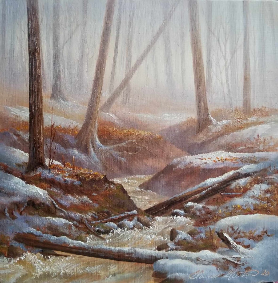 "Misty Winter Morning " by Elaine Guitar 