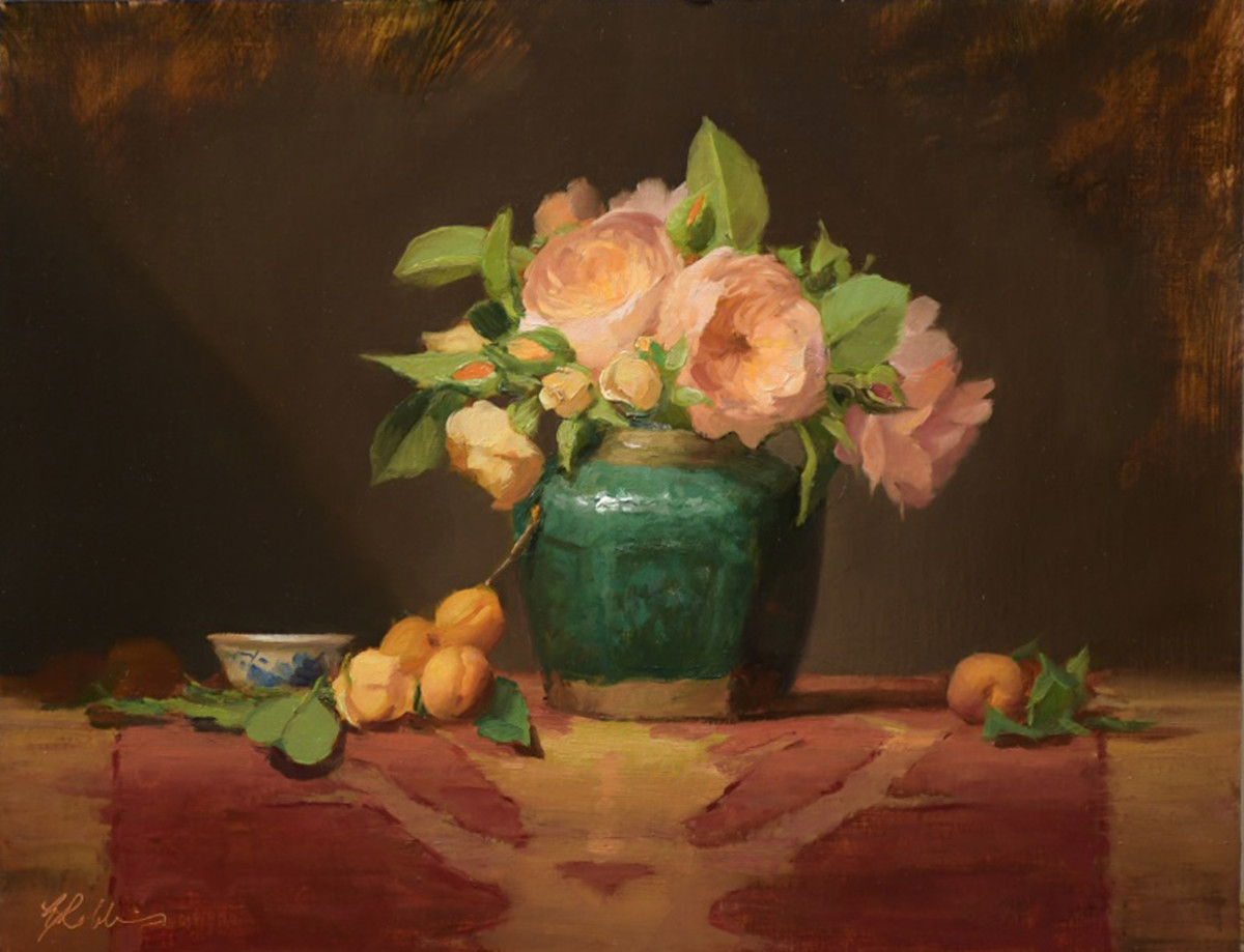 Peach Blooms by Elizabeth Robbins 