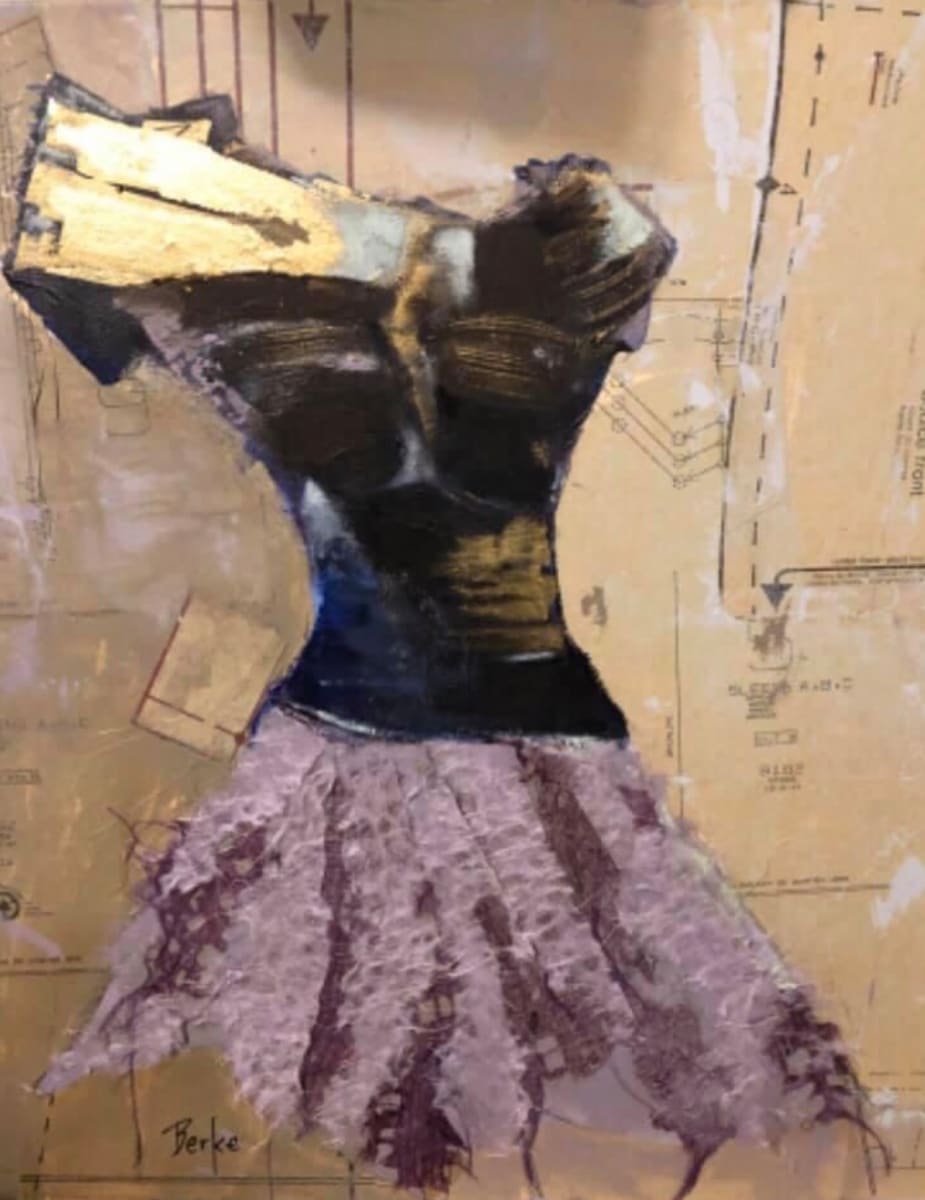 Torso  Image: Bronze torso, lavender skirt