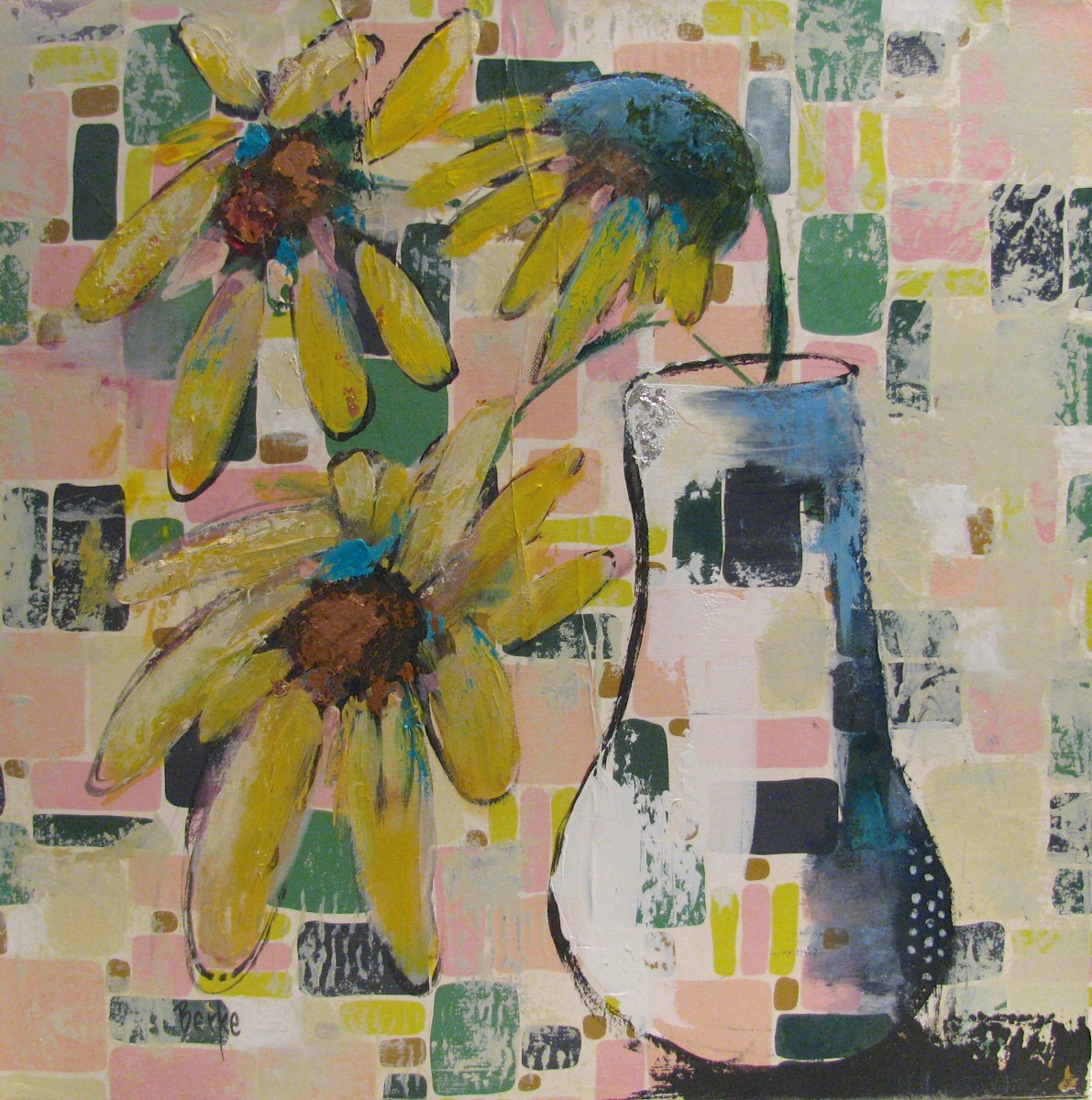 Retro Blooms by jane berke 