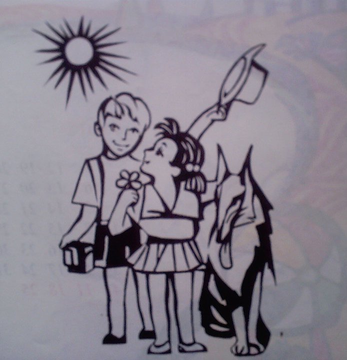 Drawing for the colouring page - Children's Callendar - 1993 by Gallina Todorova 