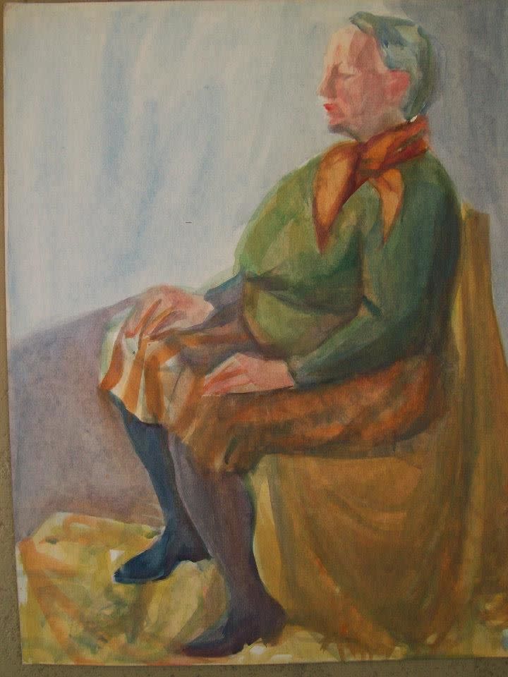 Model at the Art Academy in Sofia by Gallina Todorova 