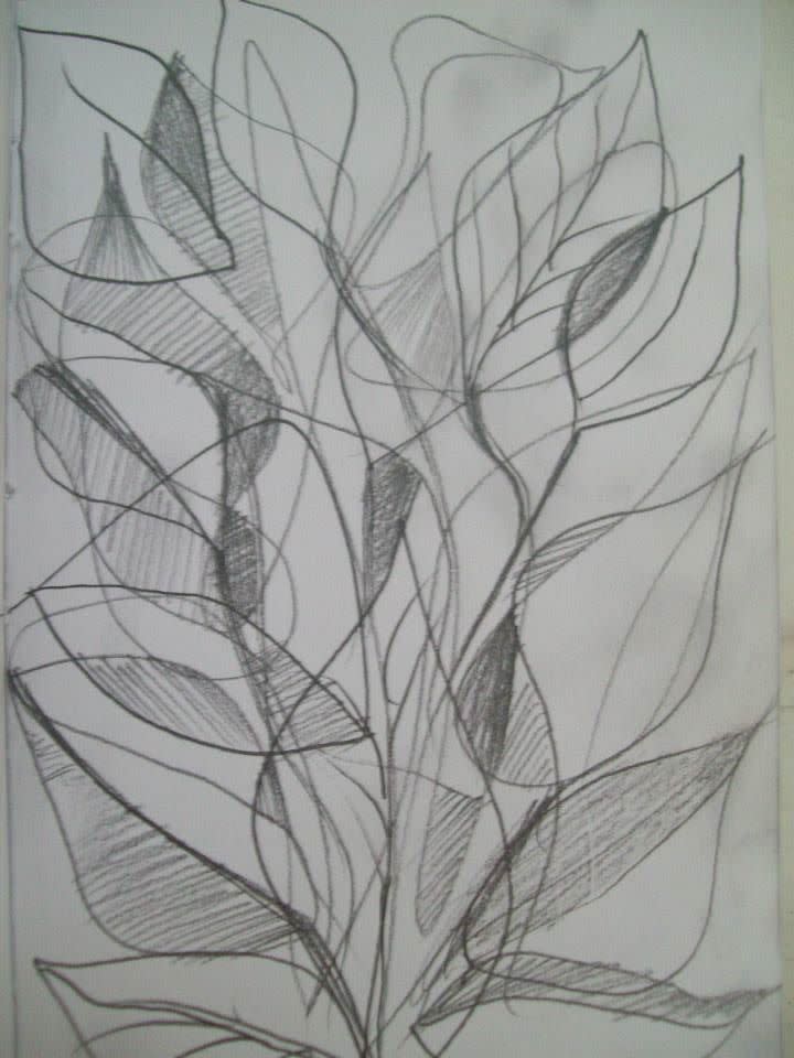 Composition with leaves by Gallina Todorova 
