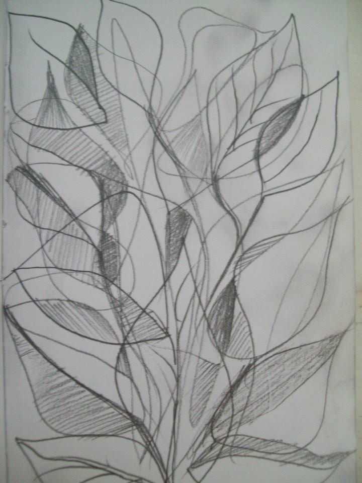 Composition with leaves by Gallina Todorova, Image 1.