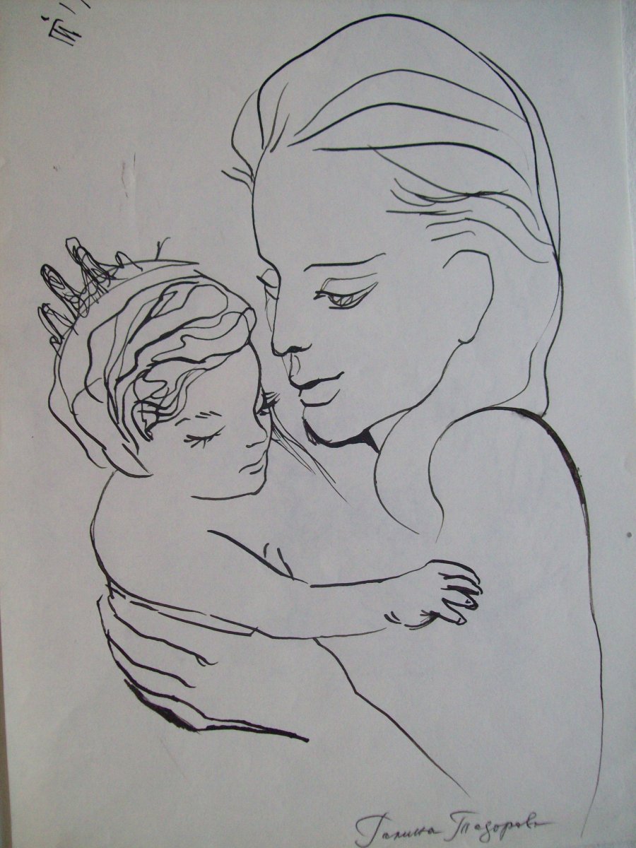Mother and child by Gallina Todorova 