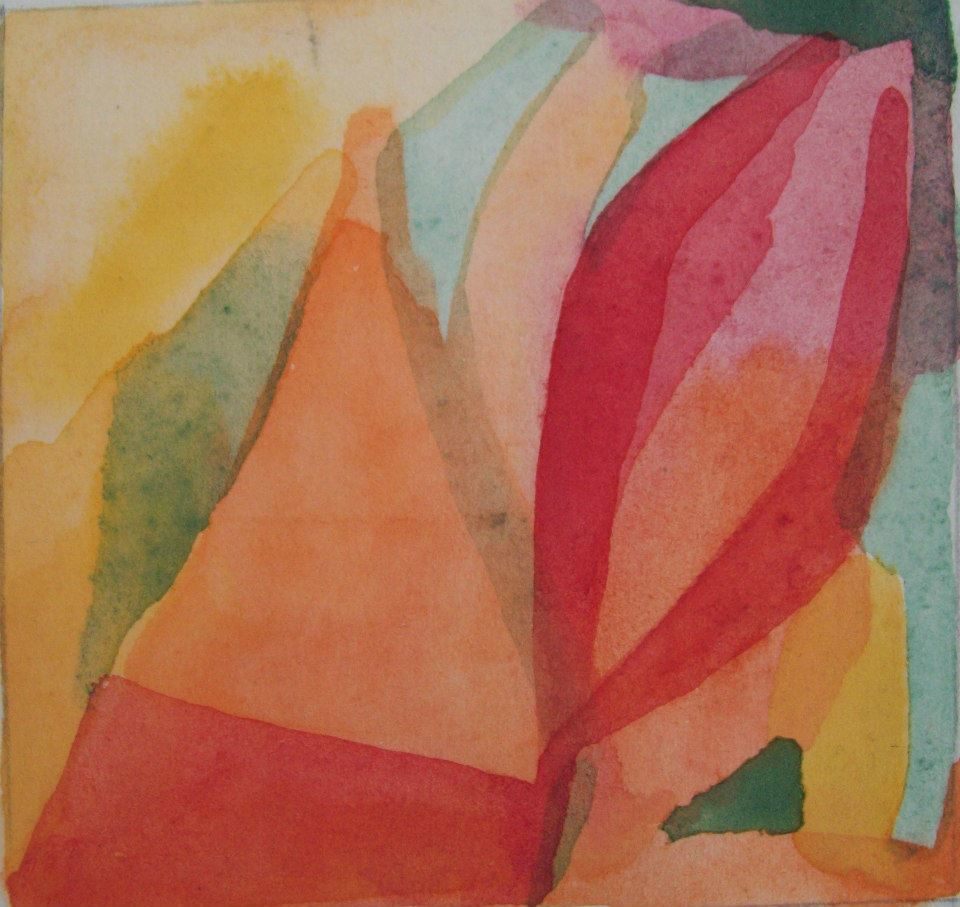 Watercolour Sketch with tullip shape by Gallina Todorova, Image 1.