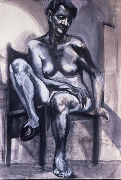 Art Academy Nude elderly model by Gallina Todorova 