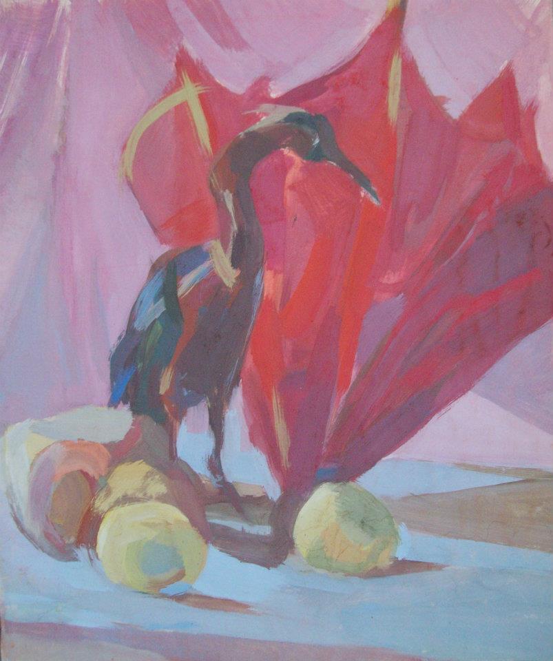 Still Life with a bird by Gallina Todorova 