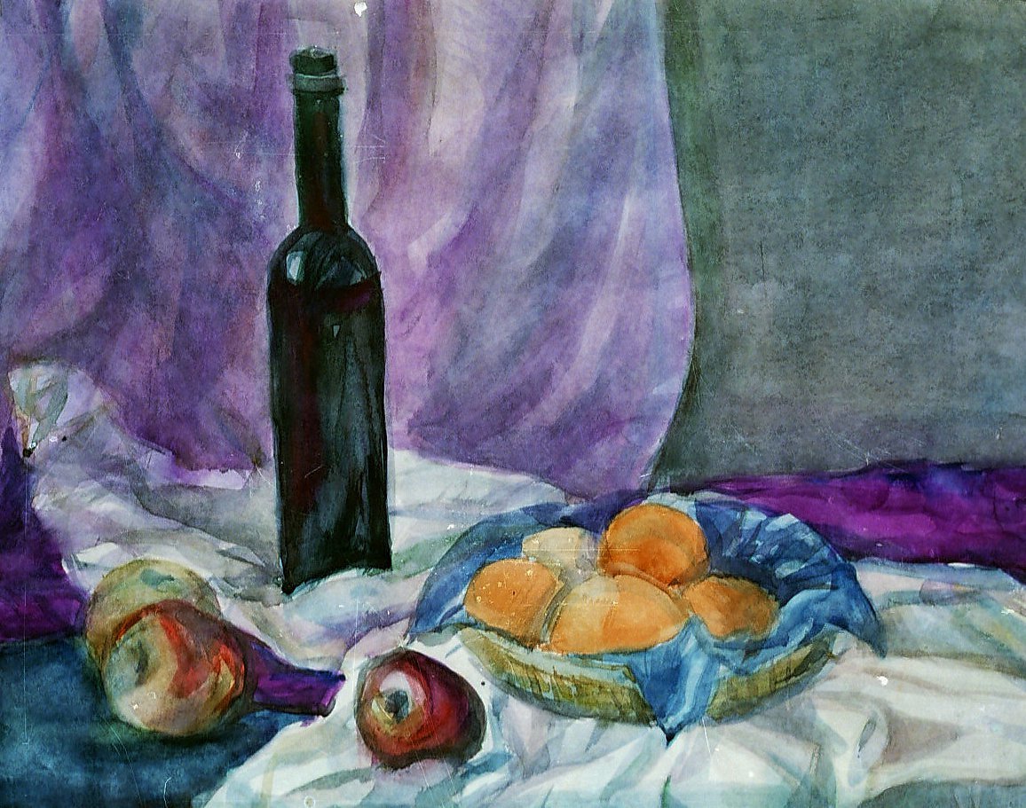 Still Life with black bottle by Galina Todorova 