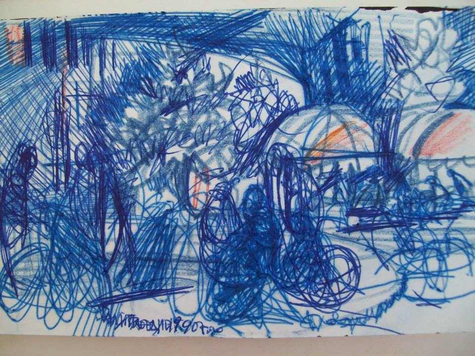 1990 Ballpen Composition by Gallina Todorova, Image 1.