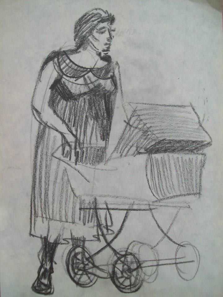 Mother with a stroller by Gallina Todorova, Image 1.