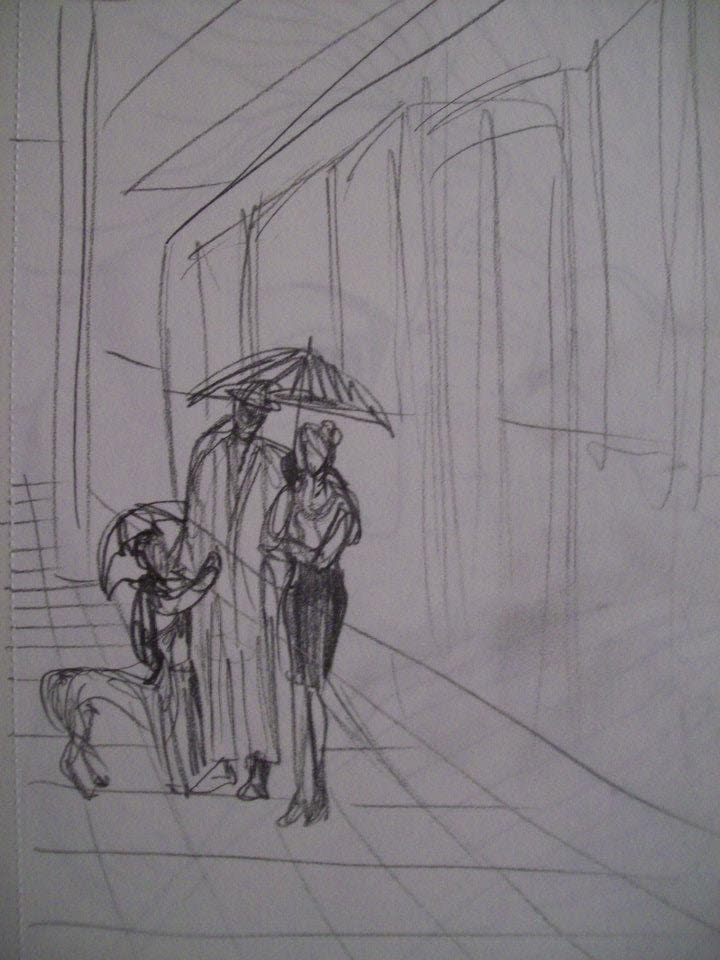 Family at the Station by Gallina Todorova 