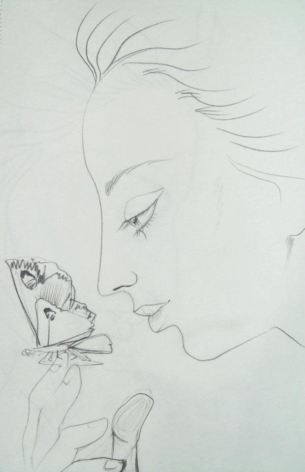 Looking at the butterfly by Gallina Todorova 