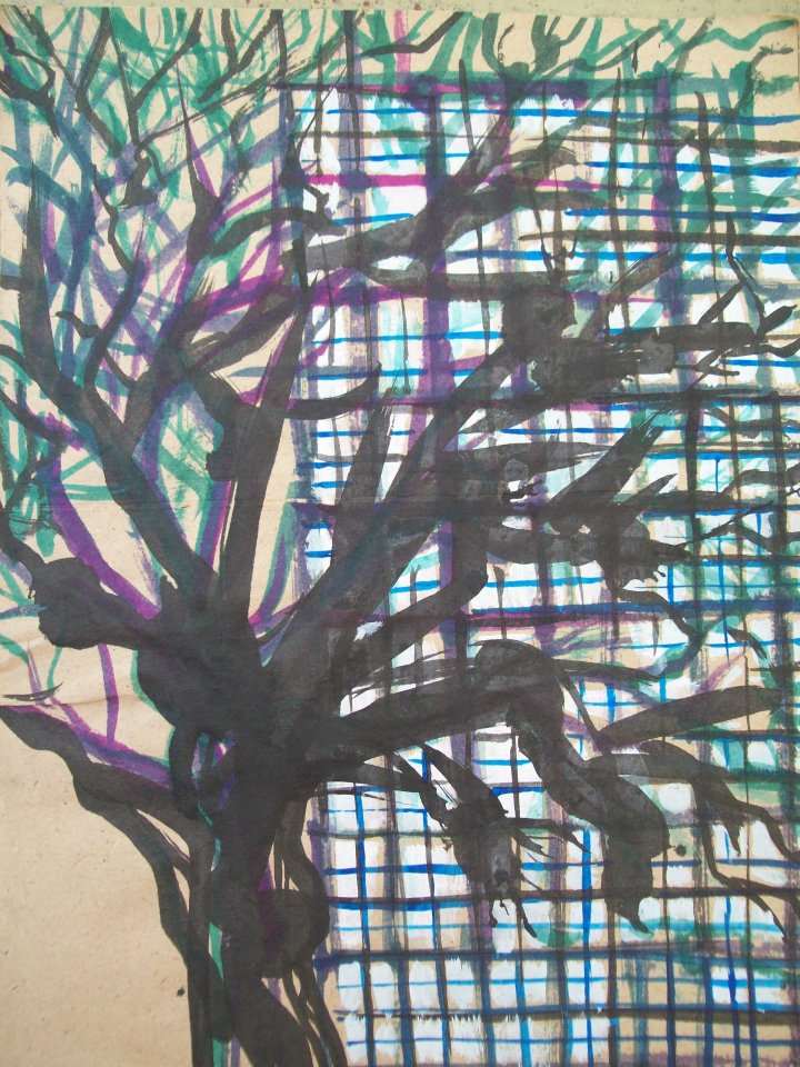 Tree with building construction by Gallina Todorova, Image 1.