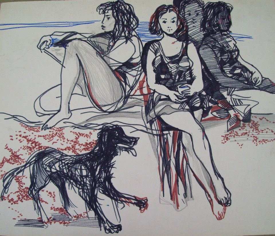 At the beach with dog by Gallina Todorova, Image 1.