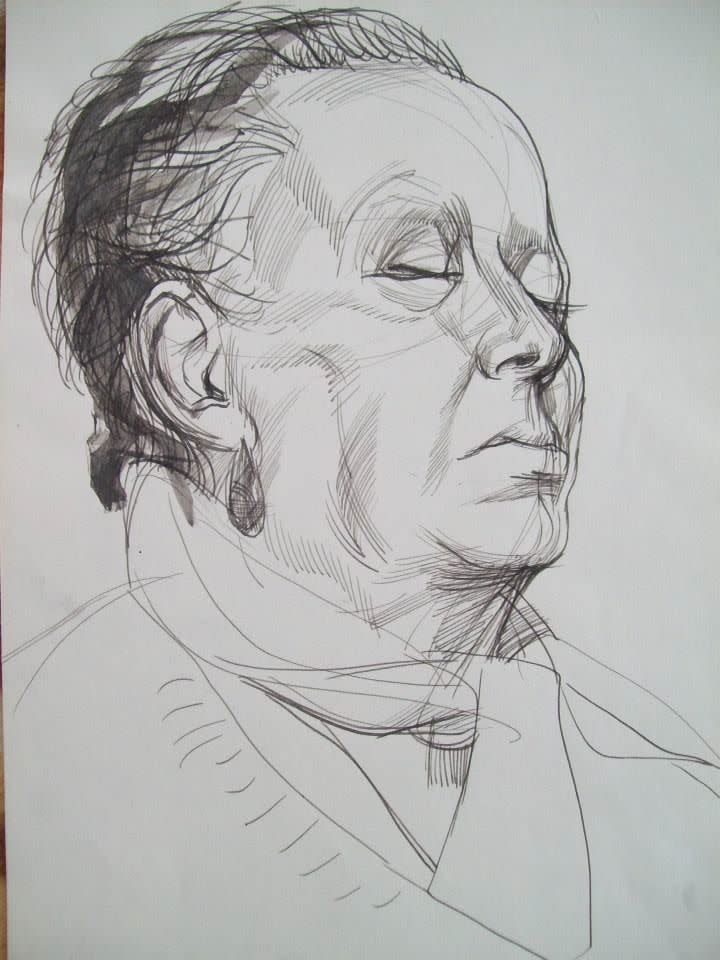 Model at the Art Academy in Sofia by Gallina Todorova 