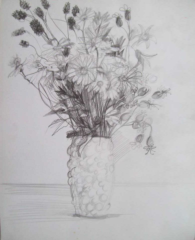 Wild flowers in a vase by Gallina Todorova 