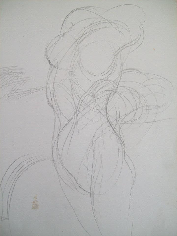Sketch of female body by Gallina Todorova 