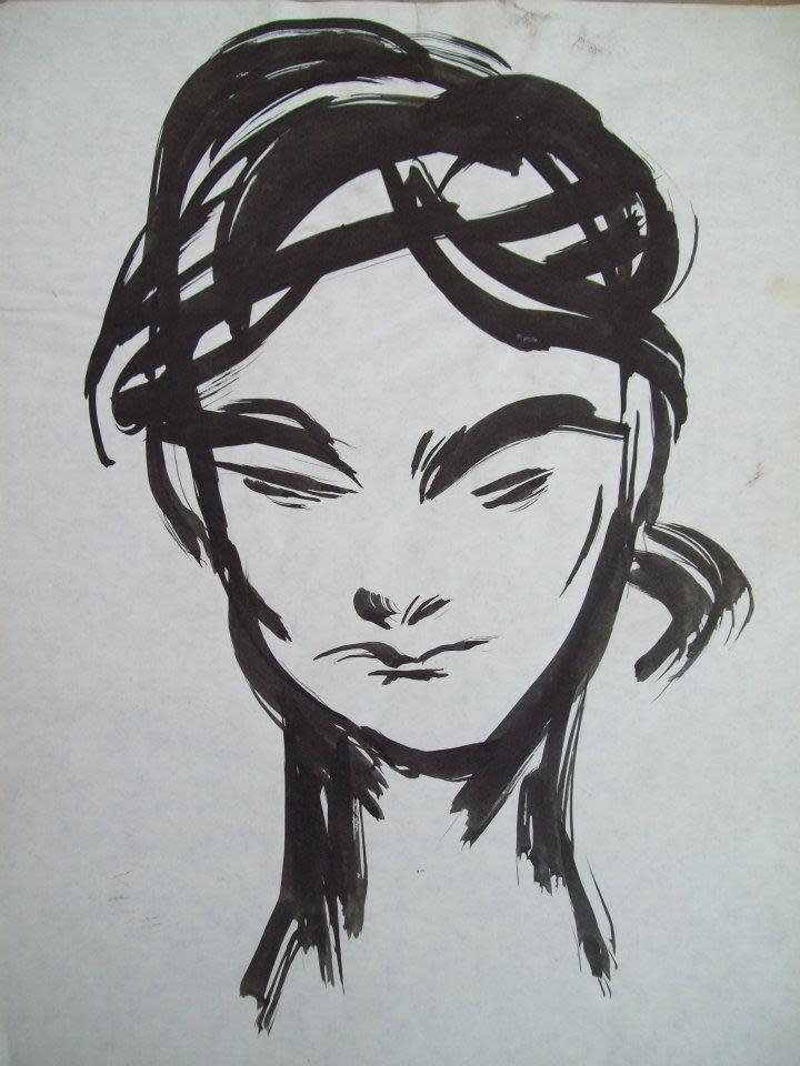 Girl with bold strokes by Gallina Todorova 