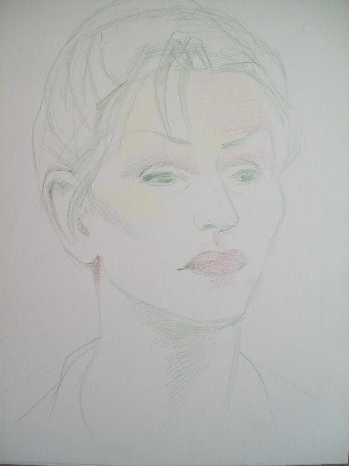 Portrait drawing - Nina by Gallina Todorova 