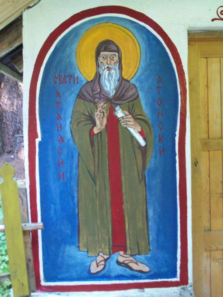 St Athanasios of Athos by Gallina Todorova 