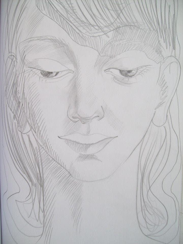 Girl with lit upper lips by Gallina Todorova 