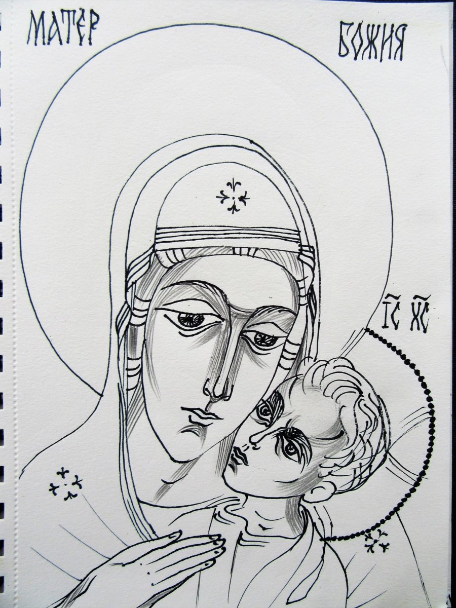 Holy Mother and child by Gallina Todorova 