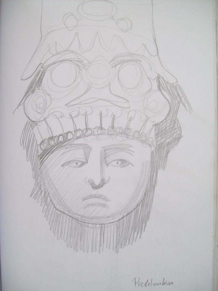 PreColumbian Head by Gallina Todorova, Image 1.