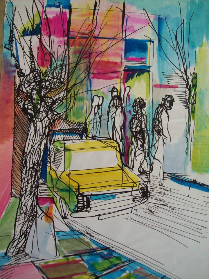 Color inks drawing by Gallina Todorova 