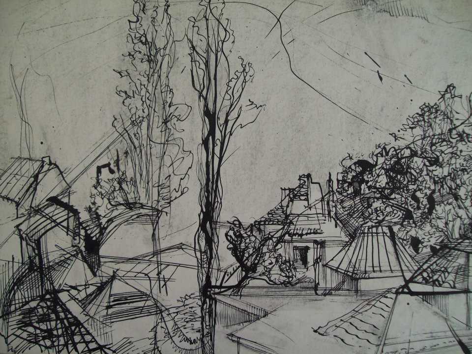 Poplars above the rooves by Gallina Todorova, Image 1.