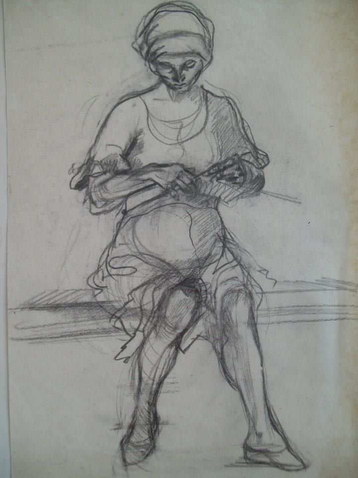 My mother kneating by Gallina Todorova, Image 1.