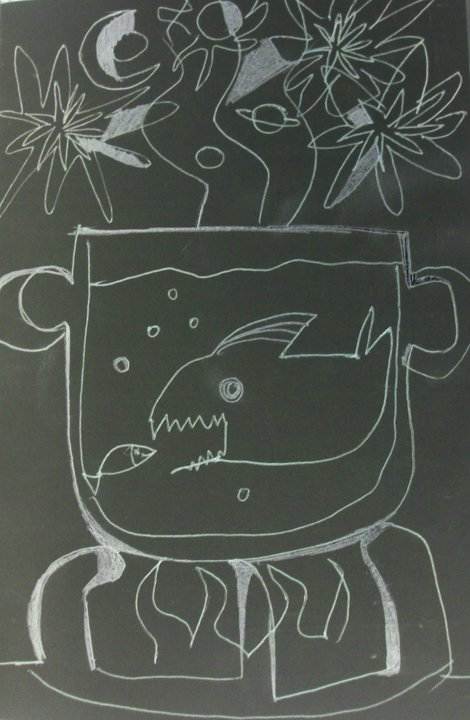 Universal Pot / Digitaly inverted drawing by Gallina Todorova, Image 1.