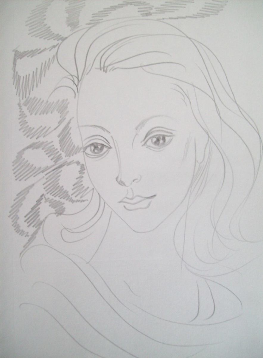 Girl with background by Gallina Todorova 