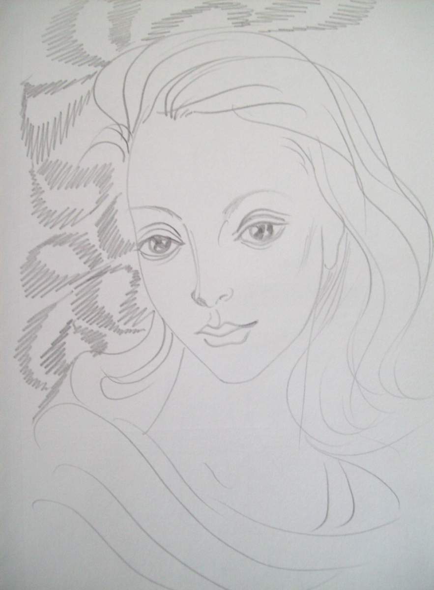 Girl with background by Gallina Todorova, Image 1.
