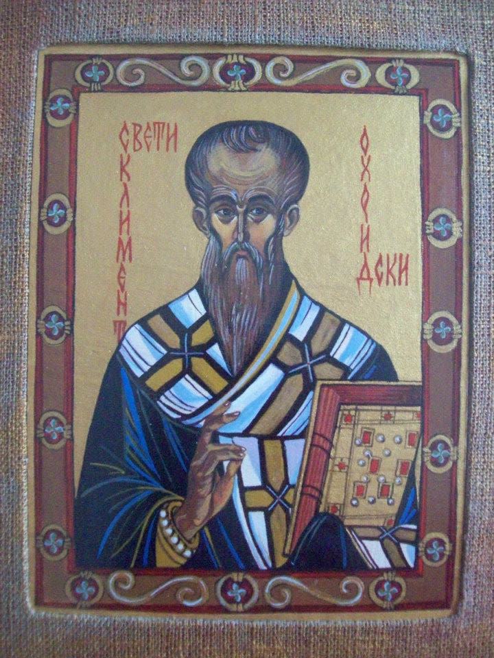 St Klyment of Ochrid by Gallina Todorova 