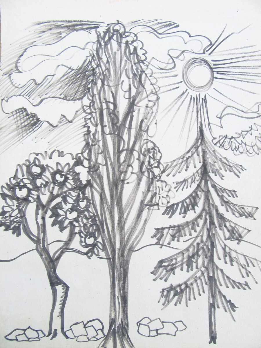 Sun with tree kinds by Gallina Todorova, Image 1.