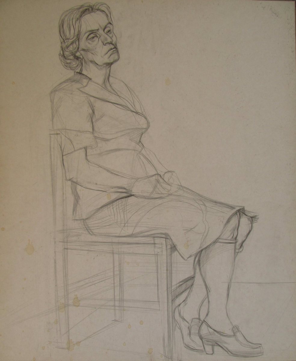 Model at the Art Academy in Sofia by Gallina Todorova 