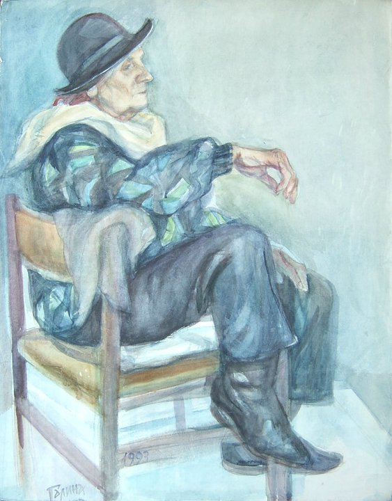 Model at the Art Academy in Sofia by Gallina Todorova 