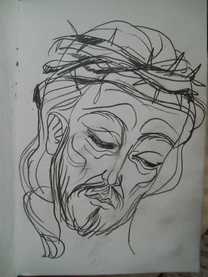 Head of Jesus Christ on the cross by Gallina Todorova 