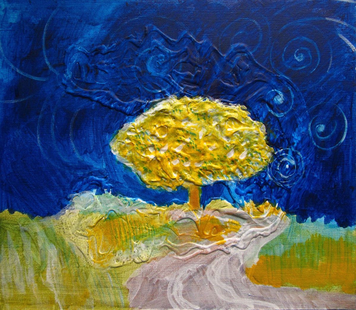 Night Tree by the Road by Gallina Todorova 