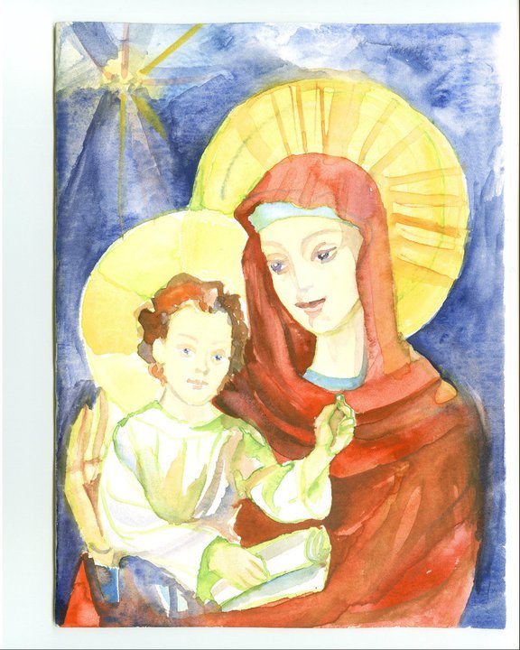 Holy Virgin with Jesus child 2 by Gallina Todorova 
